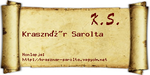 Krasznár Sarolta névjegykártya
